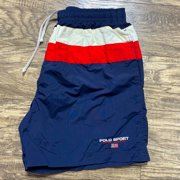 Polo Ralph Lauren Other - Vintage Polo Sport Swim Trunks American Flag Large